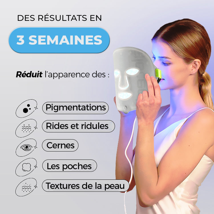 Glowskin Pro® – Masque LED Soin Visage & Cou